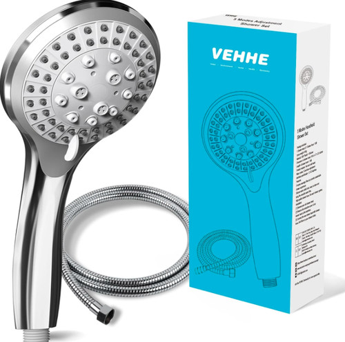 Chrome shower head and - chrome, hose