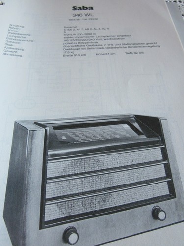 Wiring diagram radio saba 346 - radio,