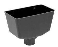 Aquaflow 112mm hopper Black - Round & Square compatible.Free Next Day Delivery 