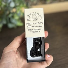 Lucky Black Cat Charm in Box