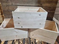 Plain Wooden Wine Box Crate  -