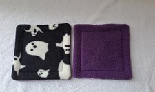 Two Guinea pig Small animal zorb, halloween fleece two 14cm water bottle pads.