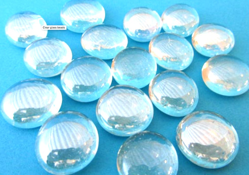 100g coloured glass pebbles - glass,