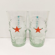Heineken Silver Pint Glass x2