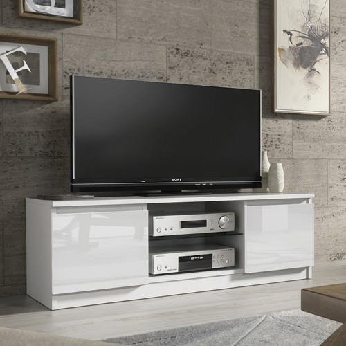 Stand 120cm matt white body - tv,