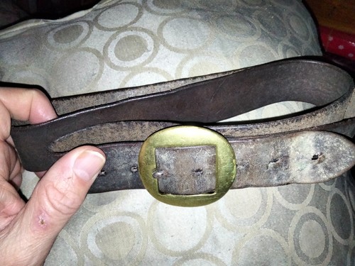 Ww1 soldiers leather - leather, brass