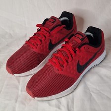 NIKE Downshifter 7 Red Running Trainer Shoes UK Size 9 Good Condition See Pics