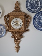 Ornate Baroque Wall Clock Gold