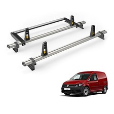 VW Caddy Roof Rack for 2015-2020 x2 Bars + Roller Van Guard UltiBar+