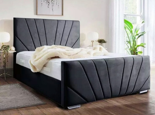 Sunrise style upholstered bed - style,