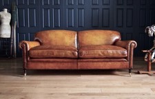 Hand built to order 2.5 Seat LA ‘Woodsmoor’ Howard Sofa with a broad scroll arm