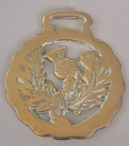 Vintage brass horse buckle - brass,