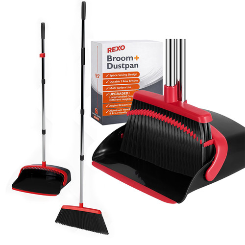 Broom and dustpan set - broom,