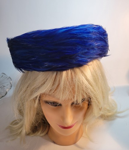 1950 feather pillbox hat - 1950's,