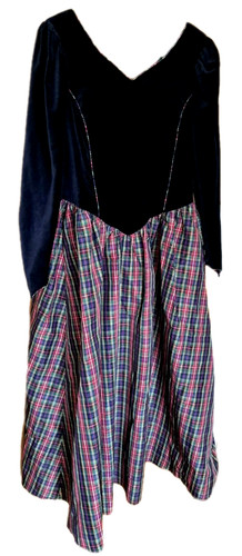 Vintage 80s velvet tartan - 80s,