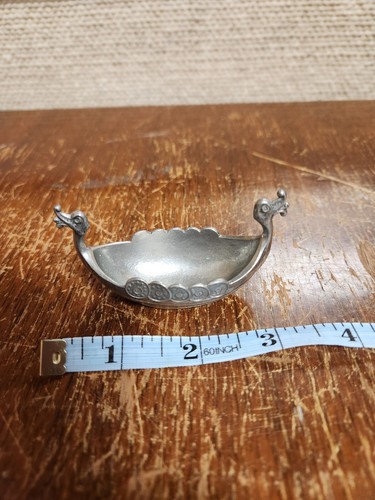 Vintage pewter viking - vintage, ship