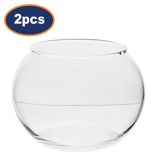 Clear glass bowl vase 23cm - clear,