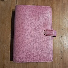 Filofax Finsbury Personal Organiser Grained Leather Cardholder Penholder Pink