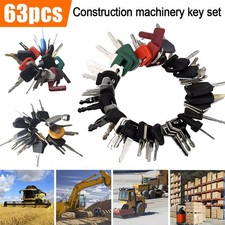 63 Heavy Equipment Construction Master Machines Key Bobcat JCB Catarpillar Volvo
