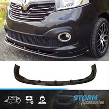 FRONT SPLITTER SPOILER BUMPER LIP IN GLOSS BLACK FOR RENAULT TRAFIC 2014-2022