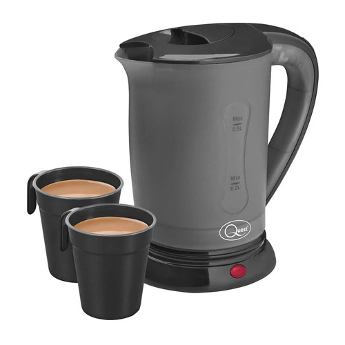 Quest black travel kettle - black,