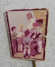 Vintage Dutch Sinterklaas Pin Badge – Mid-Century Festive Holiday 1950s Holland