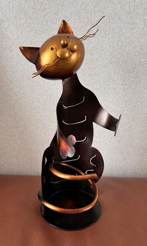 New metal cat wine - new,