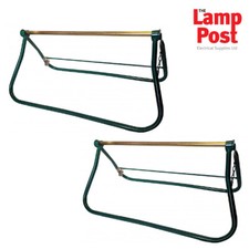 2 x Cable Reel Drum Spooler Stand Carrier Dispenser Spool A-Drum Spoola