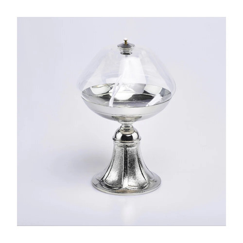 Silver base oil sanctuary lamp - silver,
