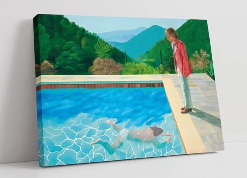 Pool with two figures - with, david