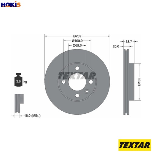 Brake disc 92012103 for vw - disc,