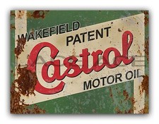 Distressed Style Castrol Motor