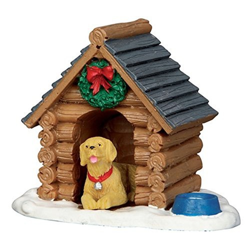 Lemax decoration log cabin dog - cabin,