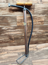 Vintage Bicycle Bike Tire Air Hand Pump Wood Handle Golden Rod Dutton-Lainson Co