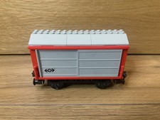 Lego train 9v 4563 carriage red goods wagon cargo
