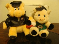 3 PLUSH CHARACTERS - 2 HARLEY DAVIDSON PIGS 1 COCA COLA BEAR
