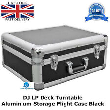 2 X Aluminium Black Case To Fit TECHNICS 1210 Turntable Flight DJ Deck Lockable