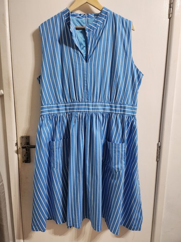Lindy bop white blue stripe - bop,