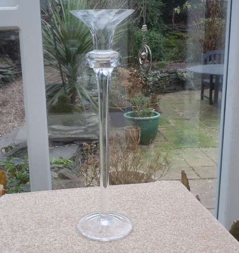 Tall hand blown crystal glass - tall,