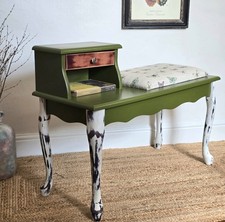 Hand-painted vintage telephone