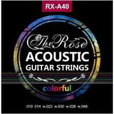 Coloured Acoustic Guitar Strings - 1 Set Light Gauge 10-48