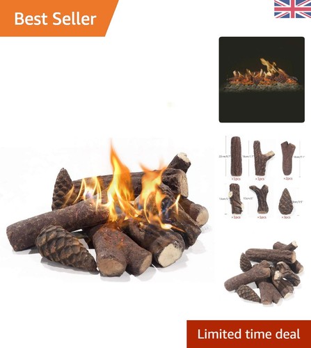 Pcs smokeless ceramic logs - smokeless,