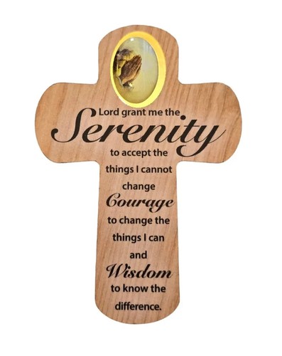Serenity prayer wood - wood, pocket