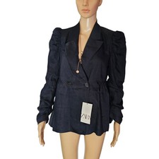 Zara new limited Edition  Rrp £79  navy double breasted occasion blazer size M