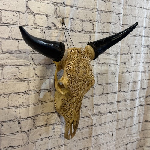 50cm carved buffalo ram - carved,