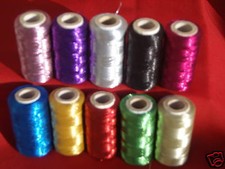 10  Metallic Thread Spools,10