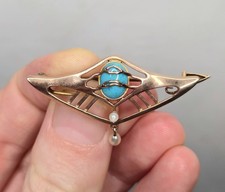 9CT GOLD ANTIQUE ART NOUVEAU