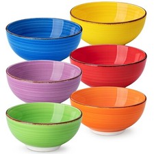 vancasso Bowls Set 6-piece Salad Cereal Soup Bowls Stoneware Bowls Service for 6