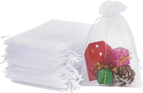 5size white organza - gift, bag