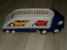Vintage Little Tikes Truck/Car Carrier w/ Red and Yellow Cars 28"